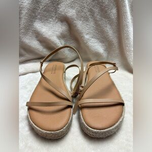 Journee Womens Odelia Buckle Espadrille Sandals Sz 10